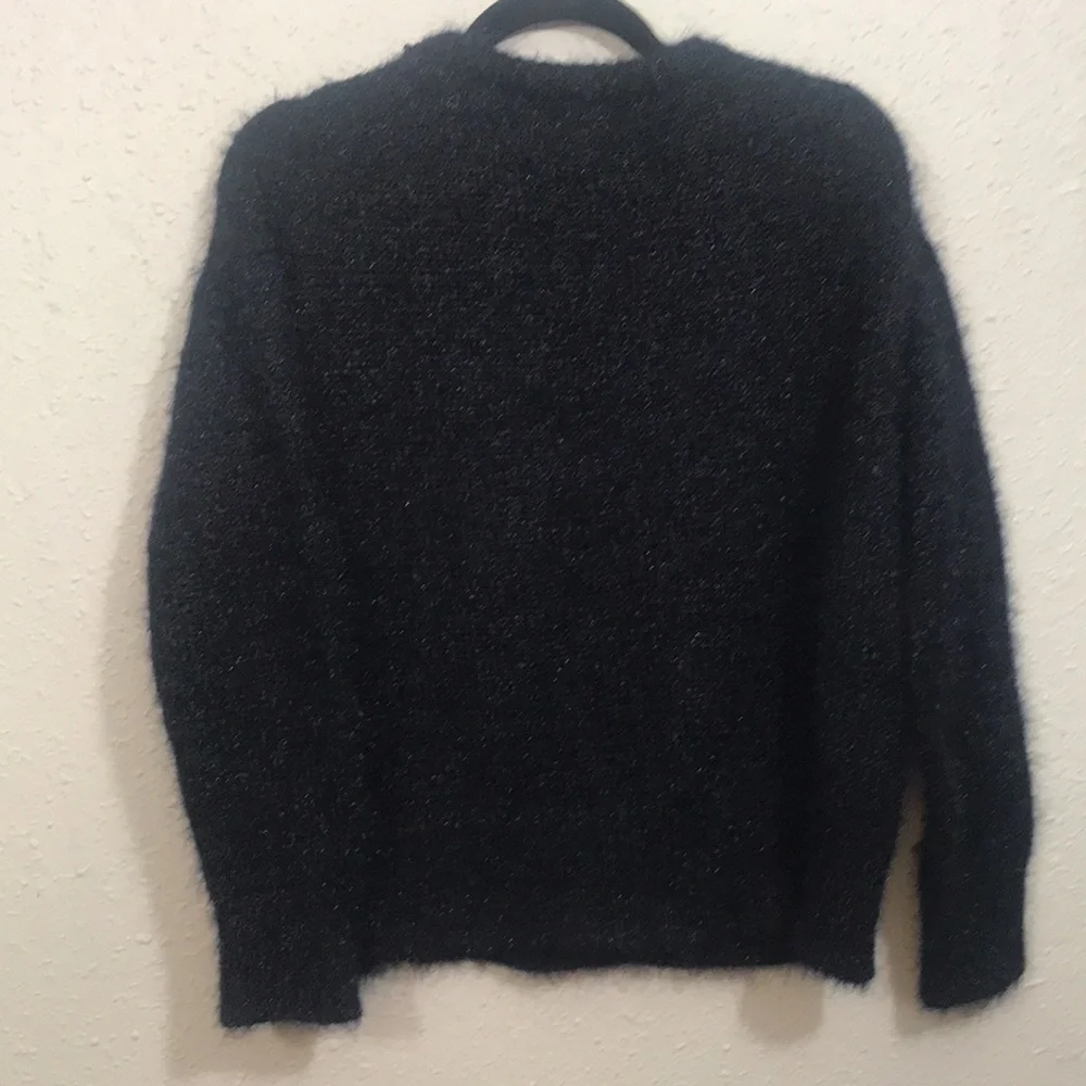 Prologue Black Round Neck Oversized Eyelash Sweater size‎ XS